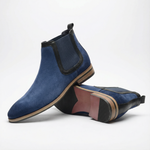 Load image into Gallery viewer, Handcrafted Delorme Suede Chelsea Boot - Blue