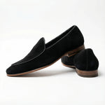 Load image into Gallery viewer, Corvelli Belgian Suede Loafers - Black