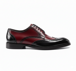 Load image into Gallery viewer, Handcrafted Venturo Brogue Derby - Black and Red