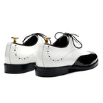 Load image into Gallery viewer, Handcrafted Charleston Oxford - White with Black