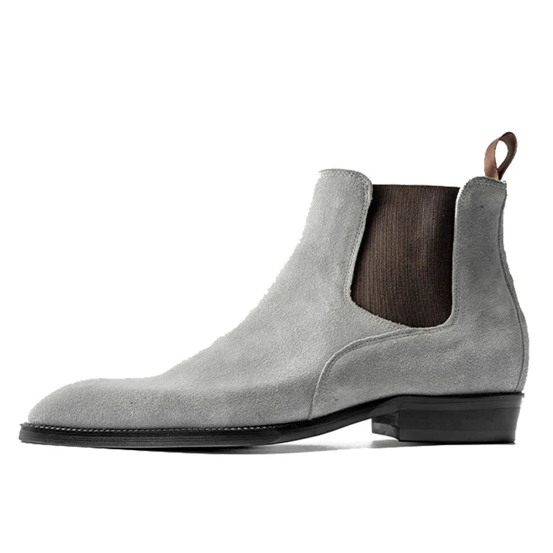 Handmade cavallieri chelsea boot grey