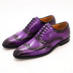 Load image into Gallery viewer, Handcrafted Violetto Brogue Oxford - Purple