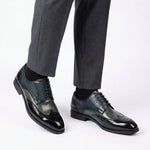 Load image into Gallery viewer, Venturo Brogue Derby - Black and Grey