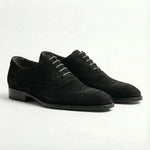 Load image into Gallery viewer, Macellinni Oxford Brogue Suede - Black