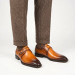 Load image into Gallery viewer, Romano Monk Strap - Cognac Brown