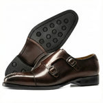 Load image into Gallery viewer, Handcrafted St. Albans Double Monk Strap - Coffee
