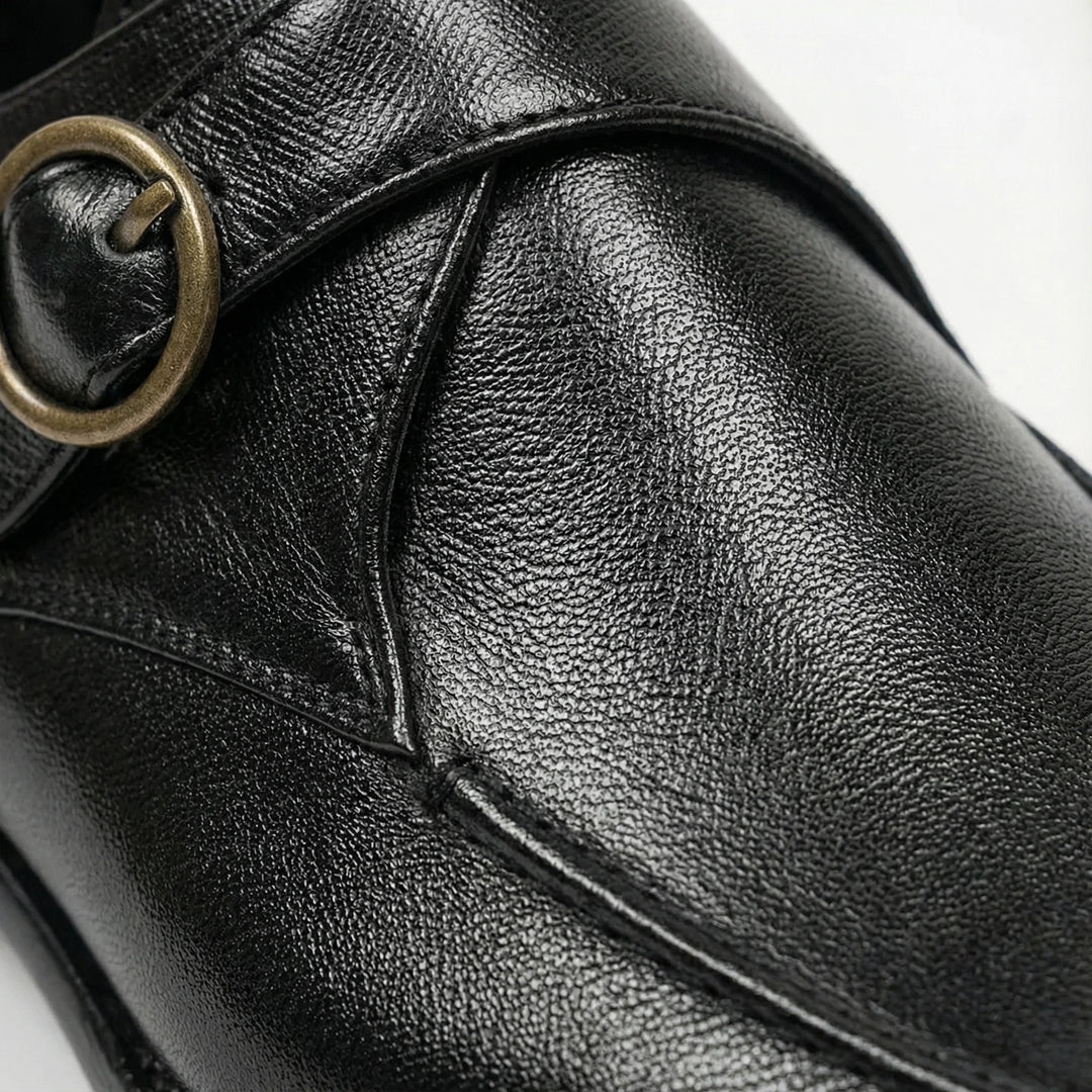 Handcrafted Westbridge Single Monk Strap - Black