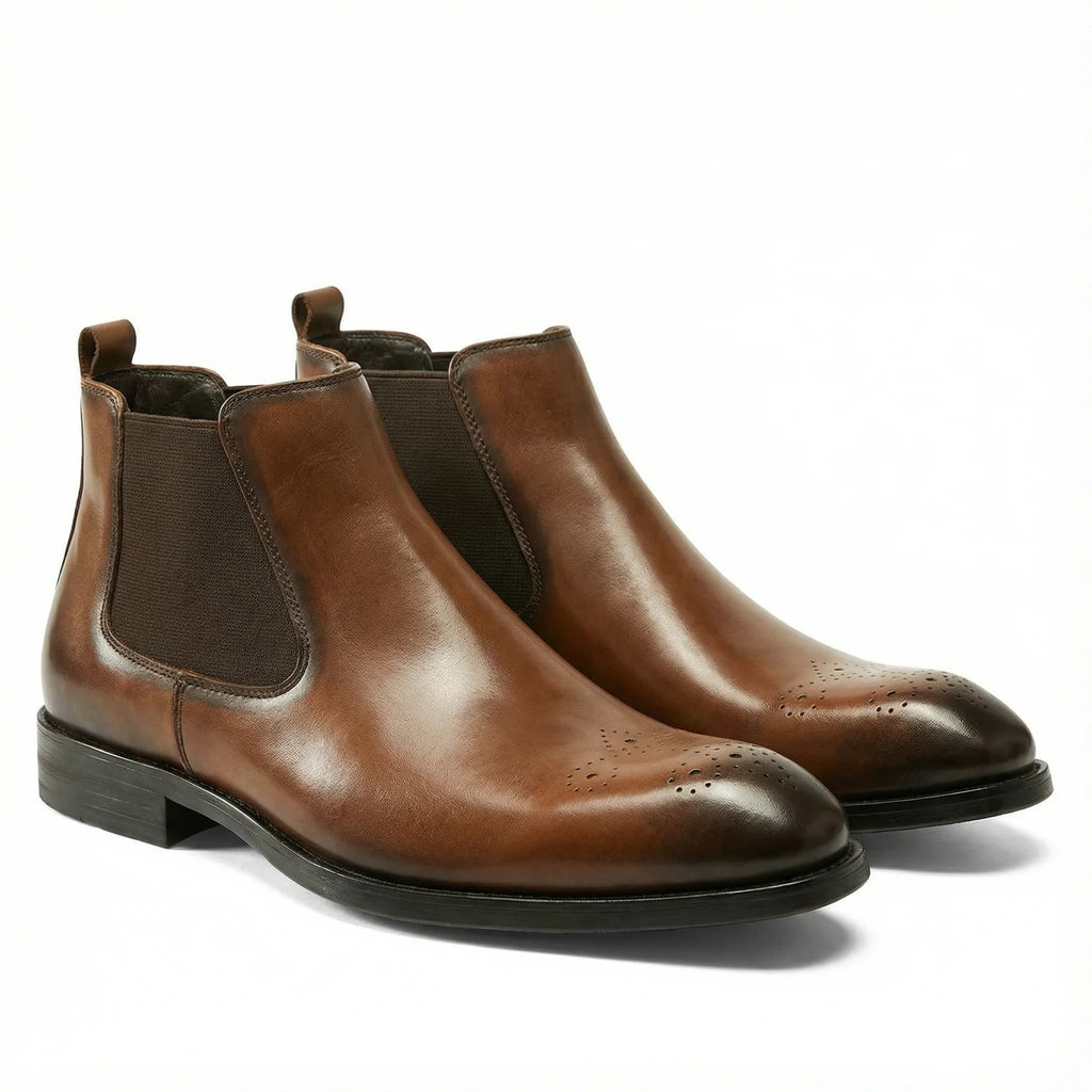 Stonemere Chelsea Brogue Boot - Brown