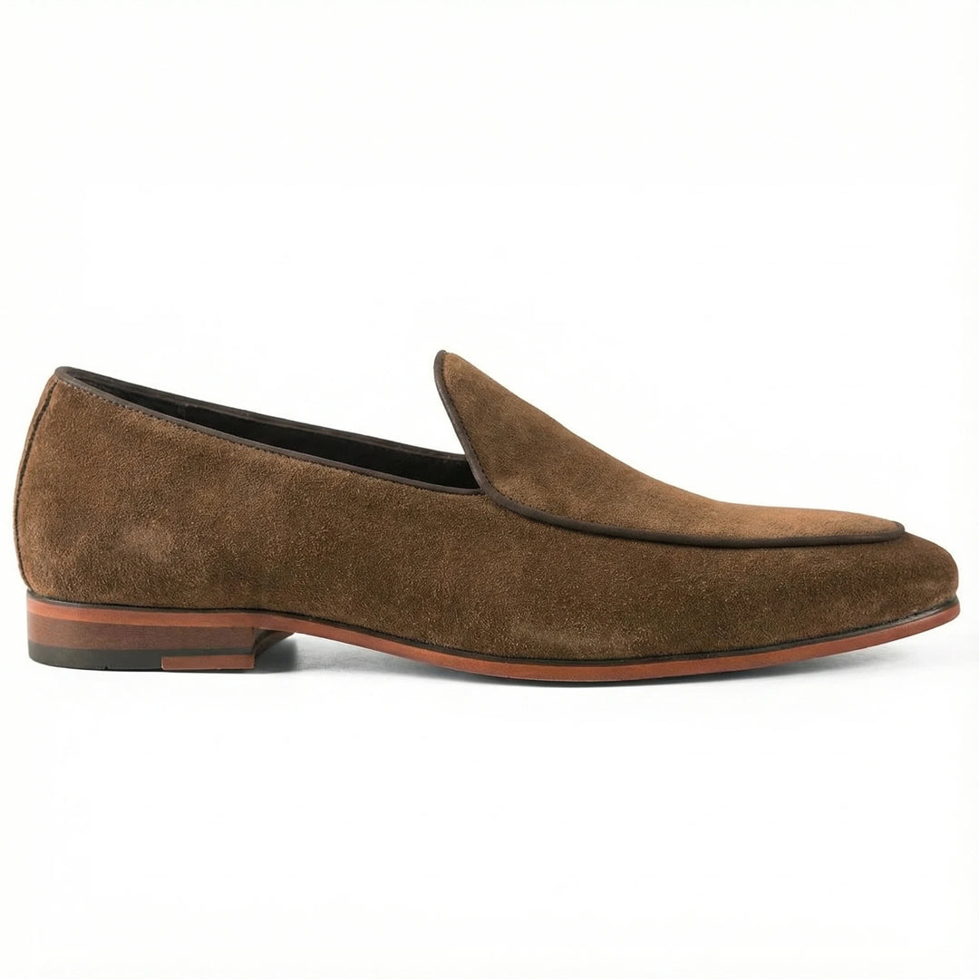 Handcrafted Suede Leather Corvelli Loafers - Brown