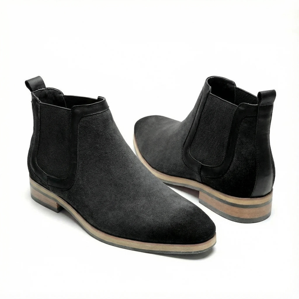 Delorme Suede Chelsea Boot - Black