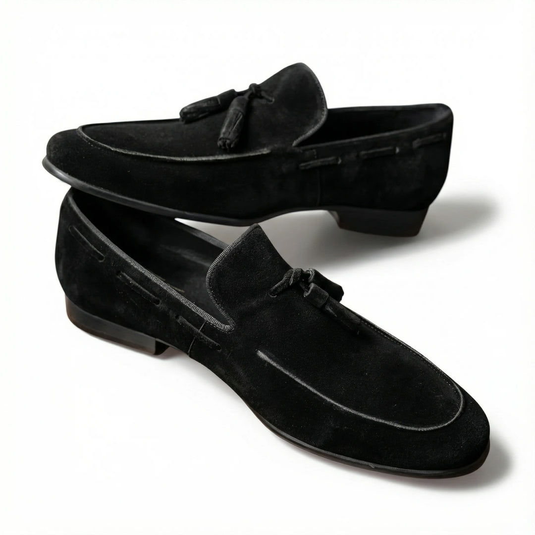 Velano Suede Loafers - Black