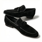 Load image into Gallery viewer, Velano Suede Loafers - Black
