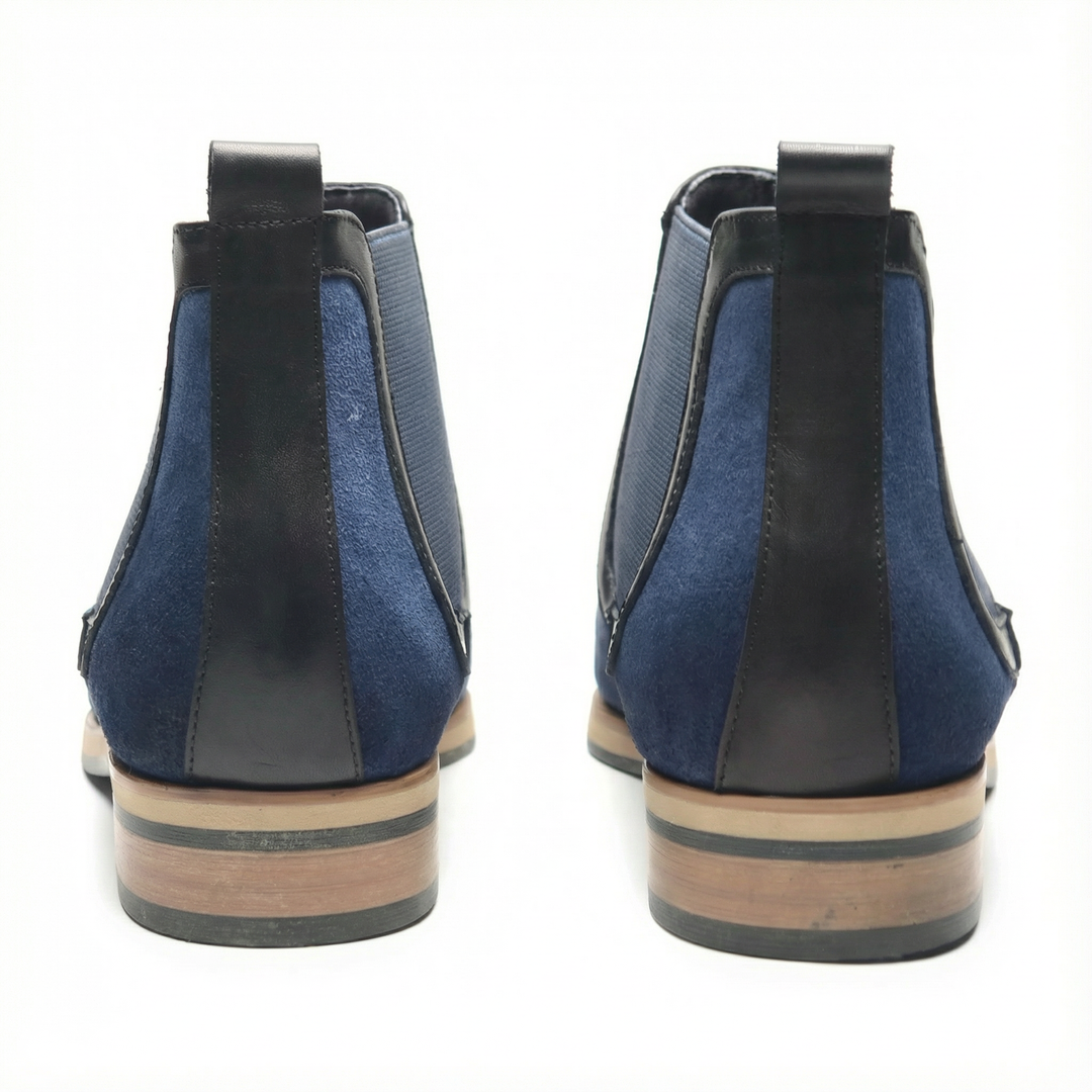 Handcrafted Delorme Suede Chelsea Boot - Blue