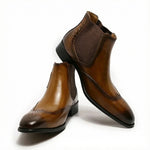 Load image into Gallery viewer, Cuiren Monk Strap Brogue Boot - Brown
