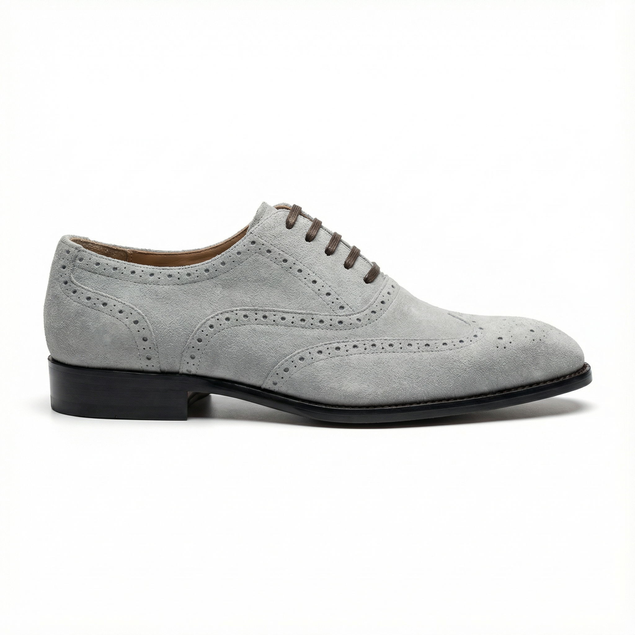 mens suede oxford brogue 