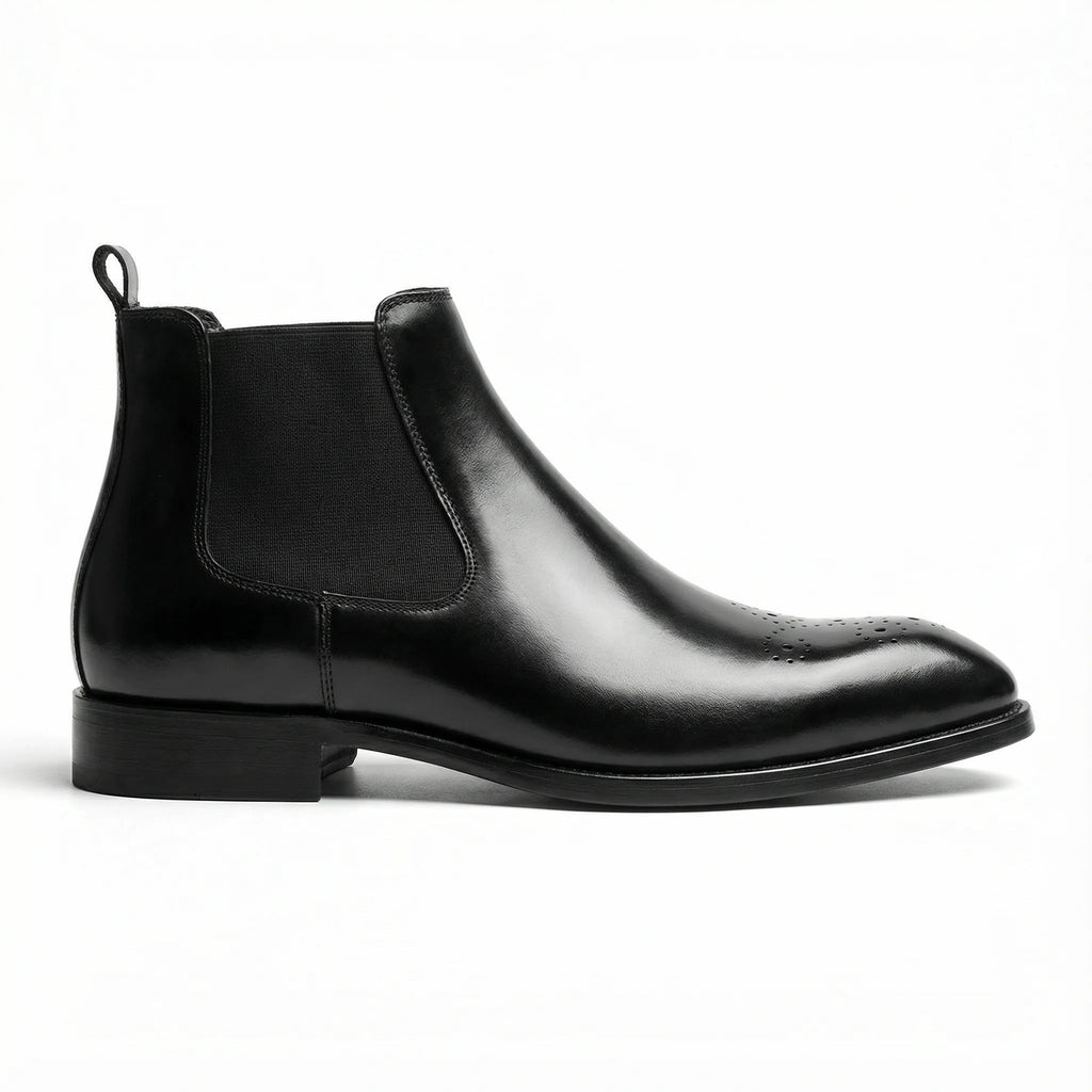 Stonemere Chelsea Brogue Boot - Black