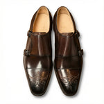 Load image into Gallery viewer, Handcrafted St. Albans Double Monk Strap - Coffee
