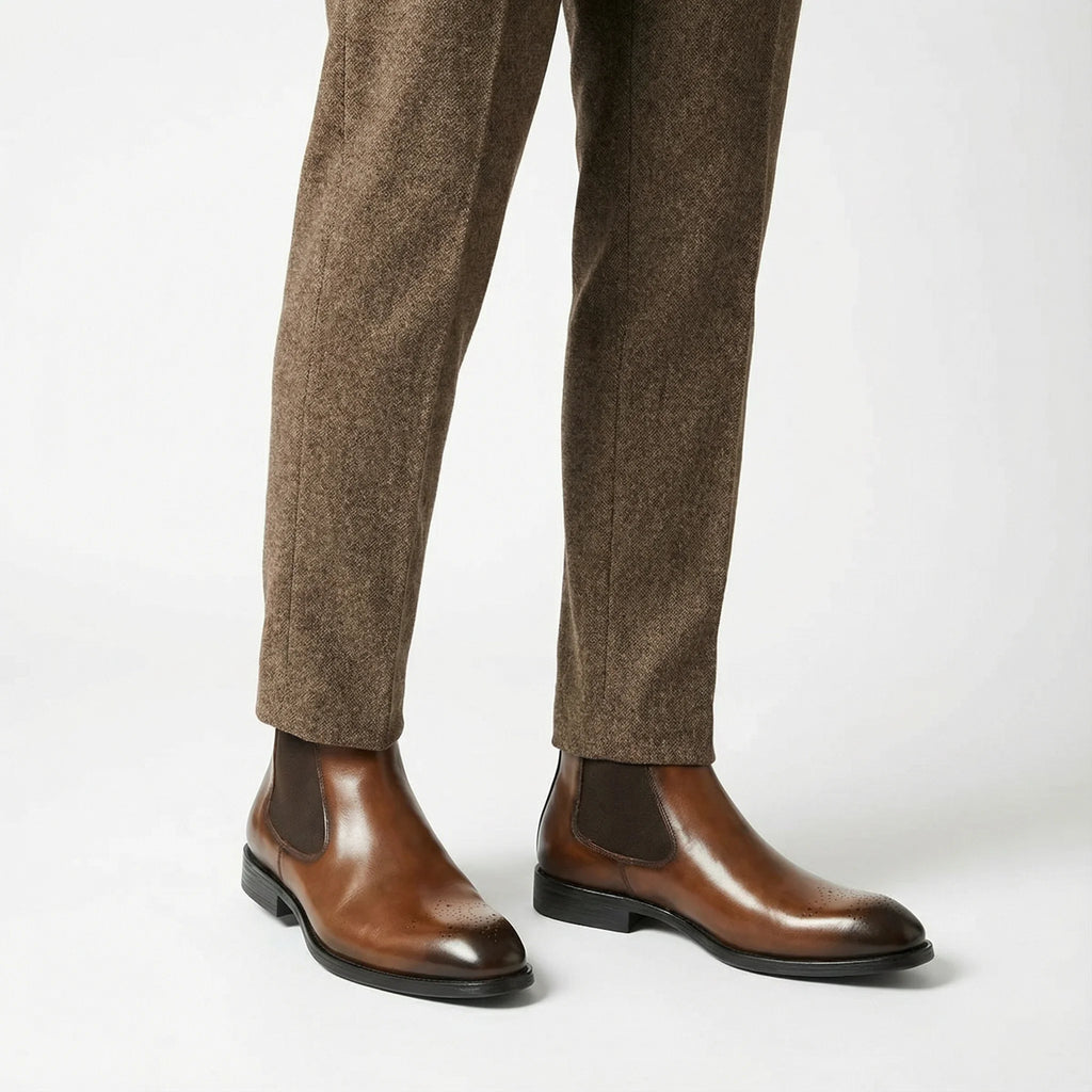 Stonemere Chelsea Brogue Boot - Brown