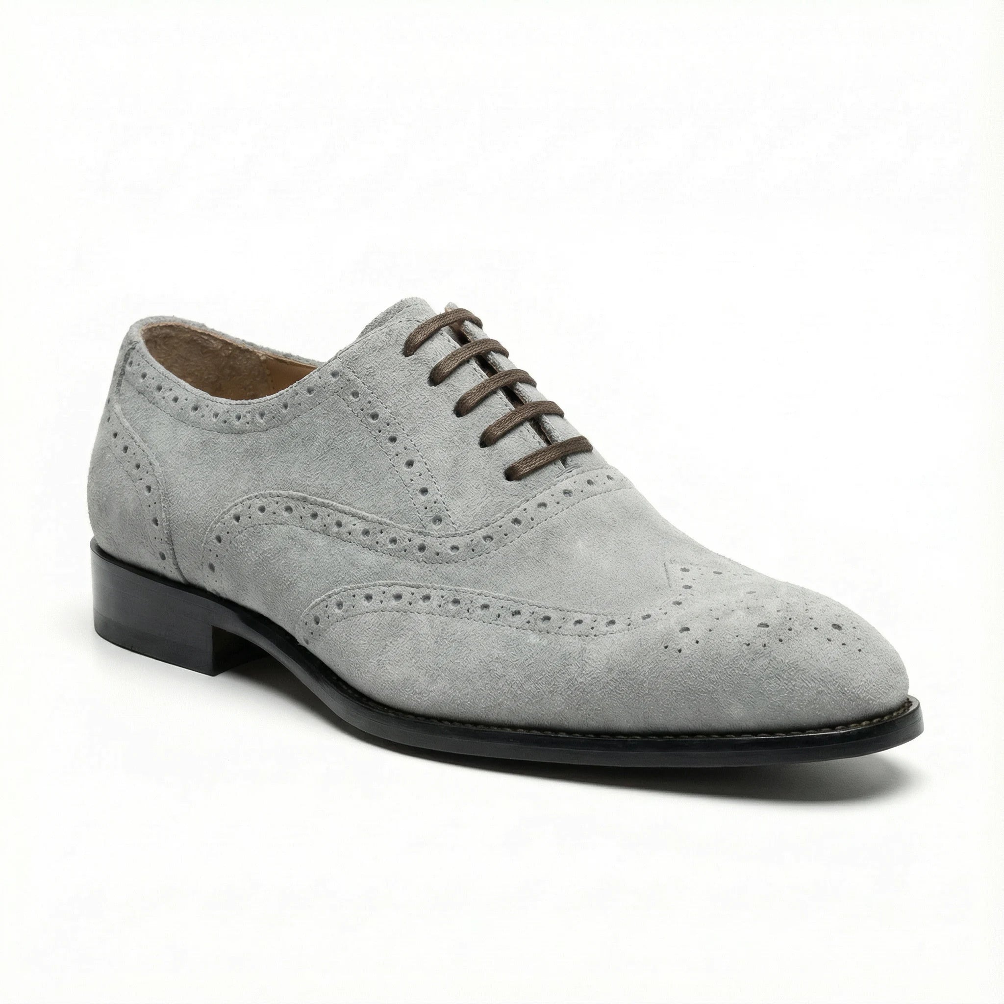 Macellinni Oxford Brogue Suede - Gray