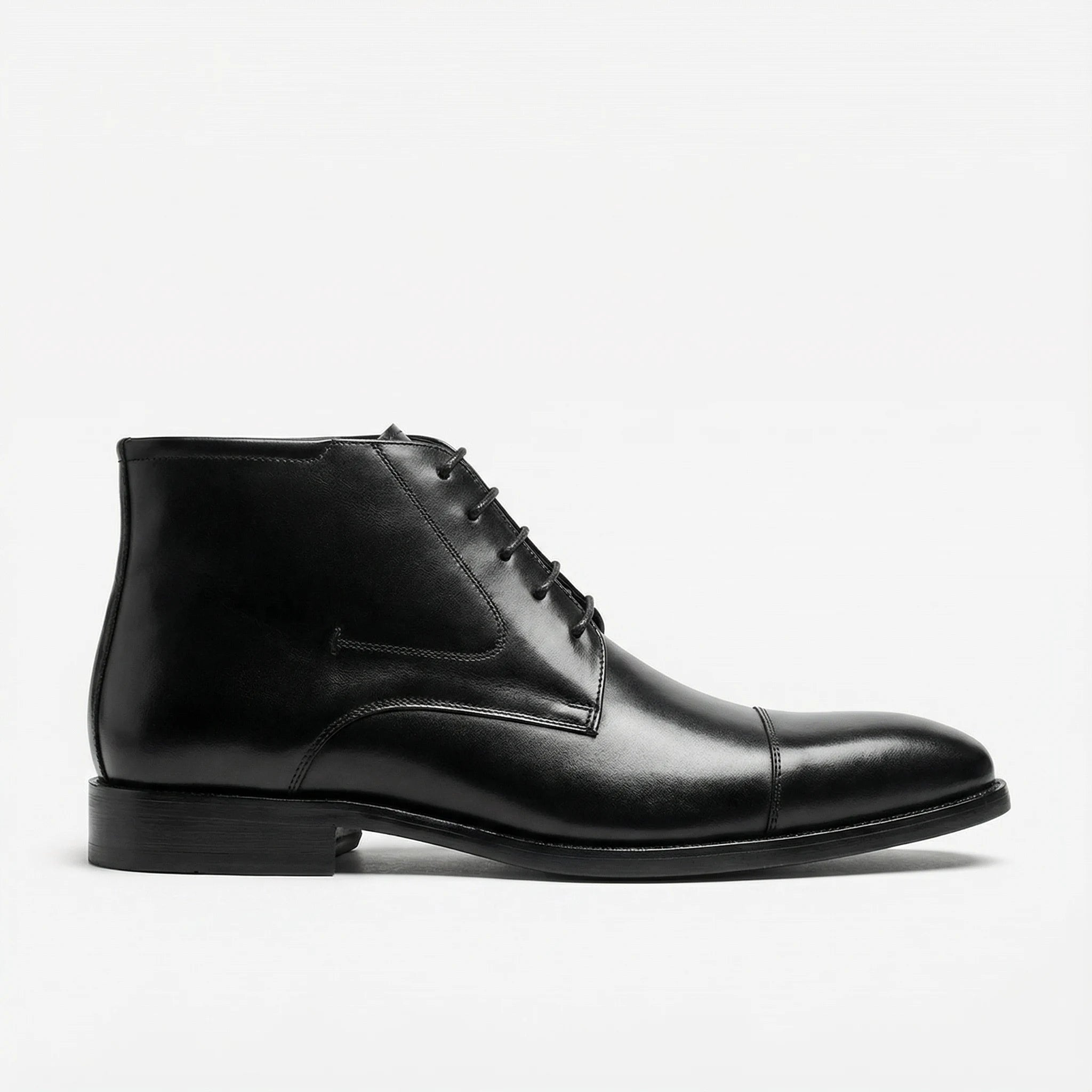 mens black chukka boot in full grain leather -  St. Rovanni