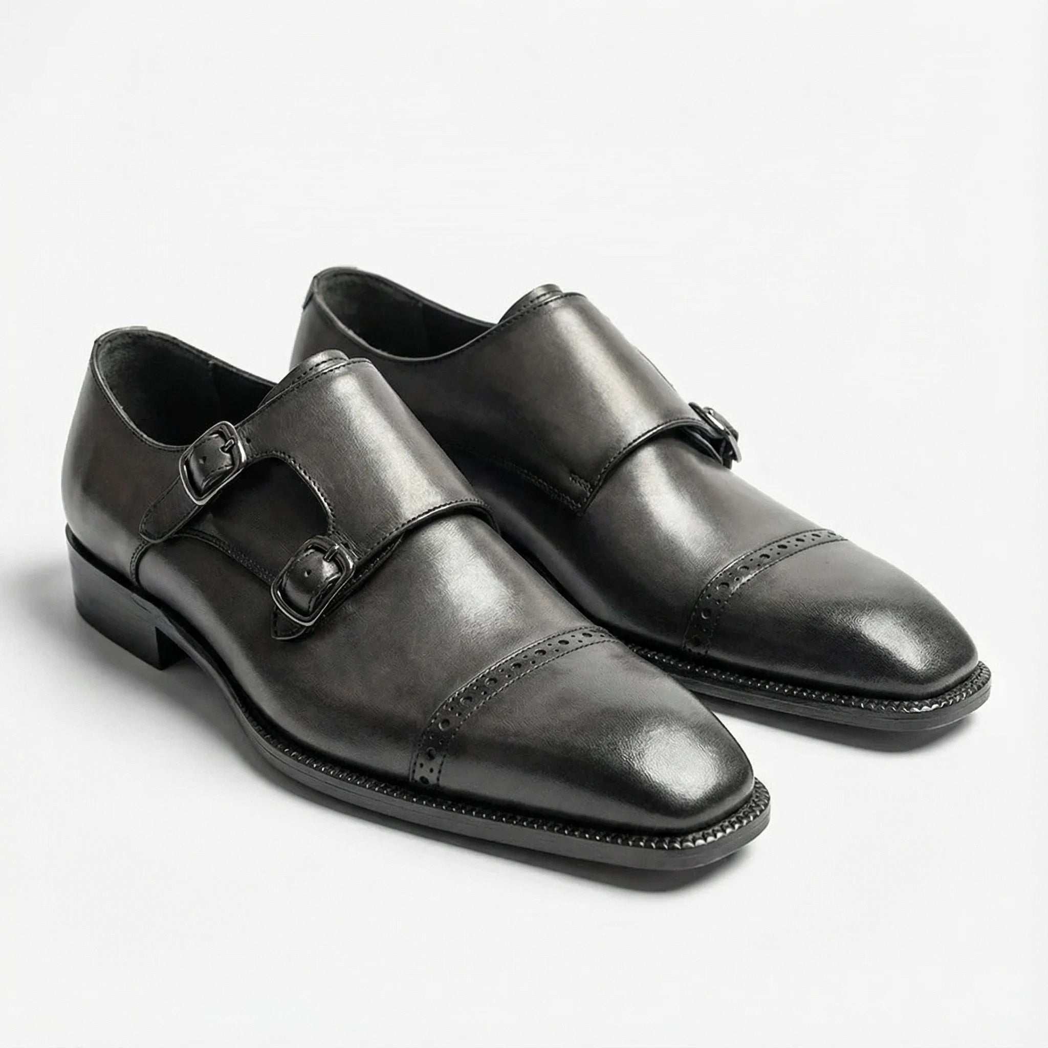 Silven Double Monk Strap - Grey