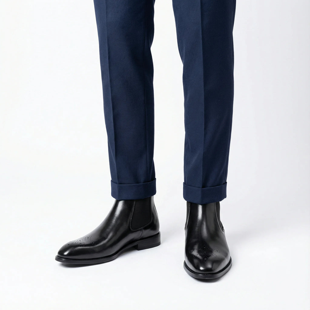 Stonemere Chelsea Brogue Boot - Black