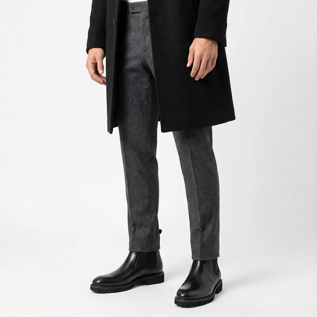 Handcrafted Santoro Chelsea Boot - Black