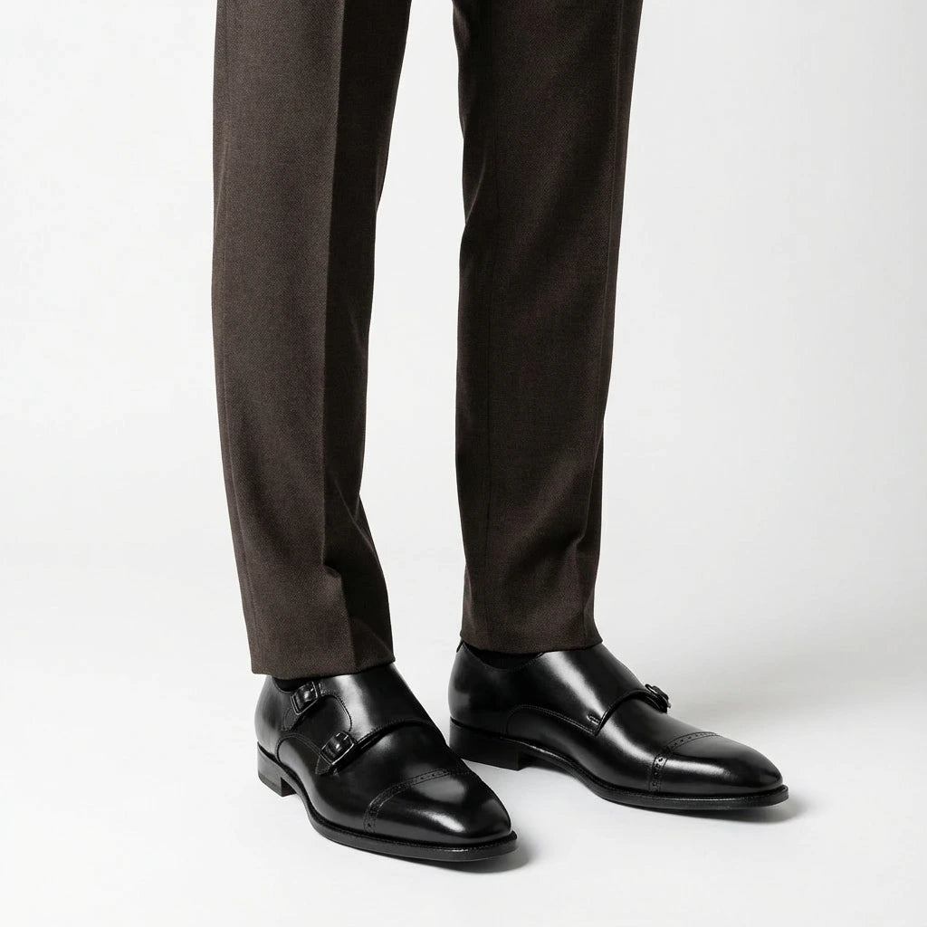 Silven Double Monk Strap - Black