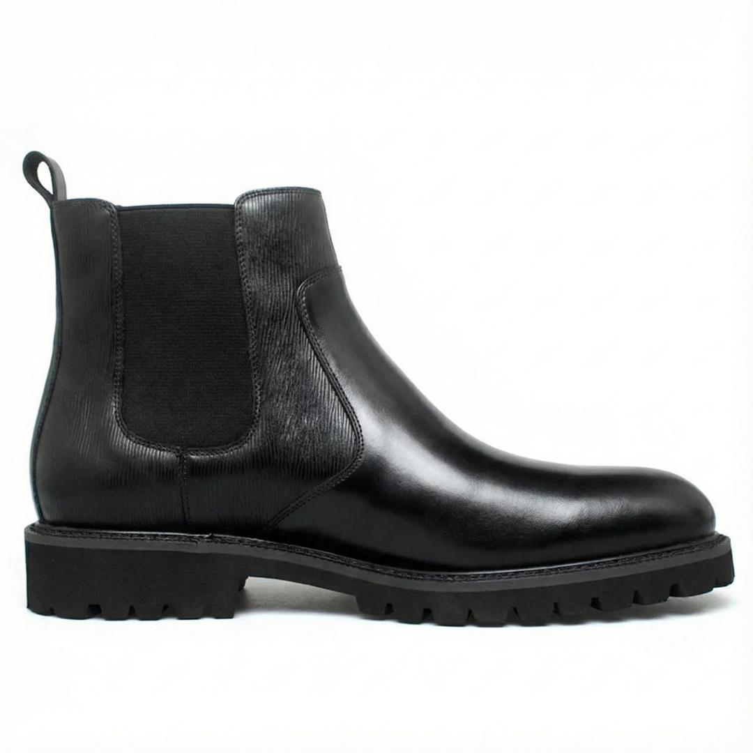 Handcrafted Santoro Chelsea Boot - Black