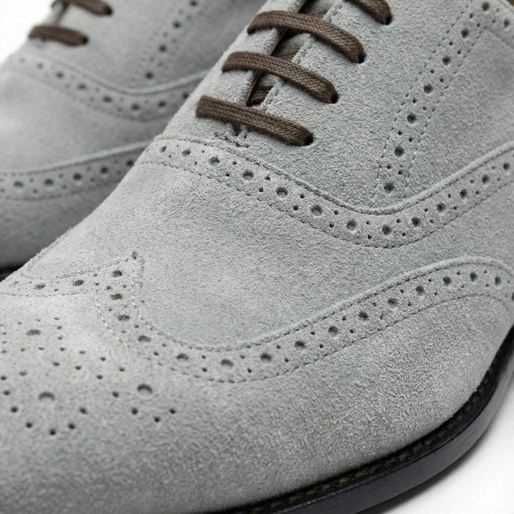 Macellinni Oxford Brogue Suede - Gray