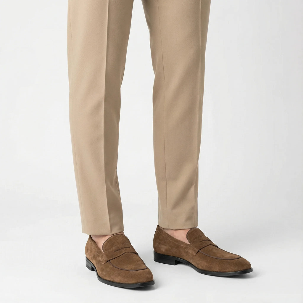 outfit mens suede penny loafer