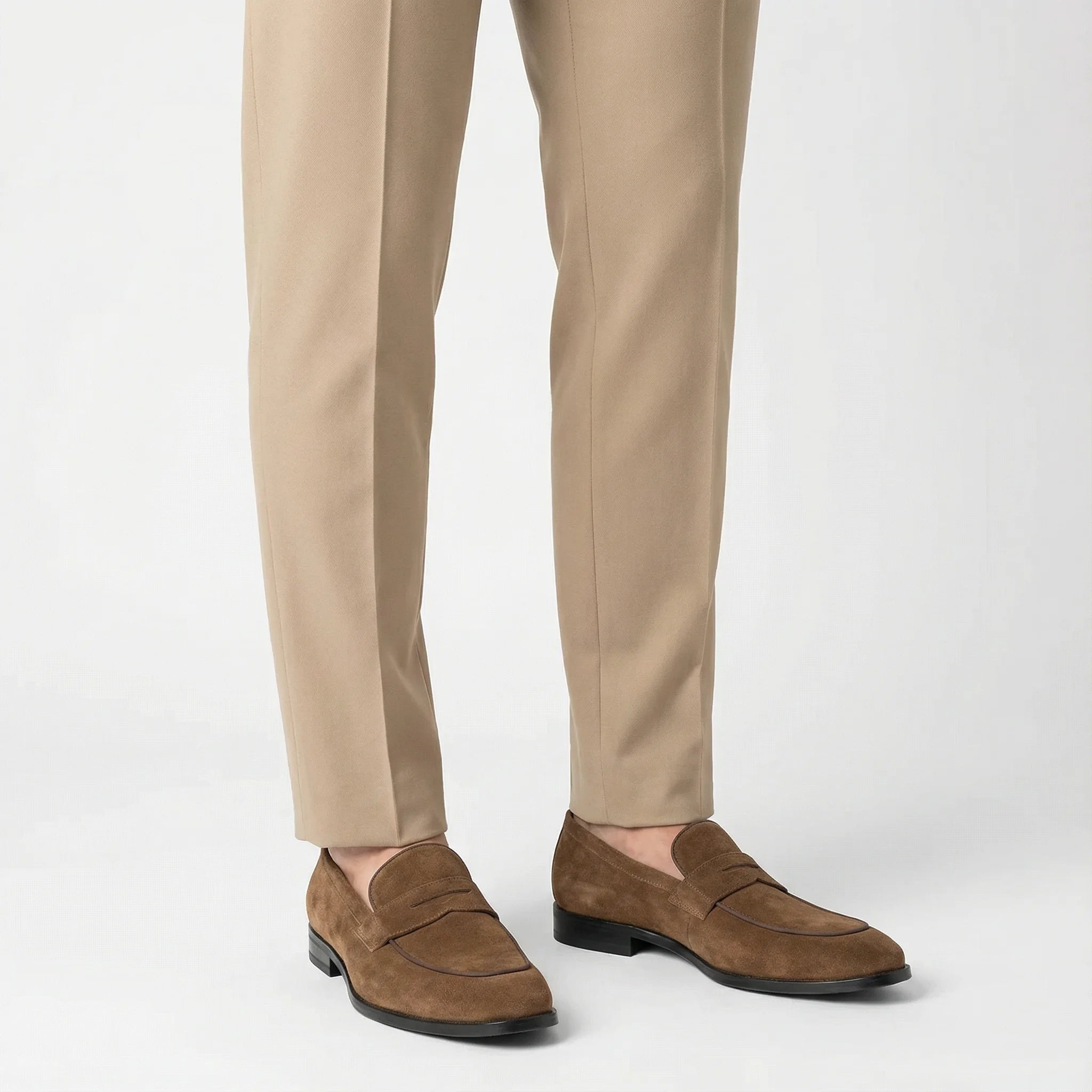 outfit mens suede penny loafer