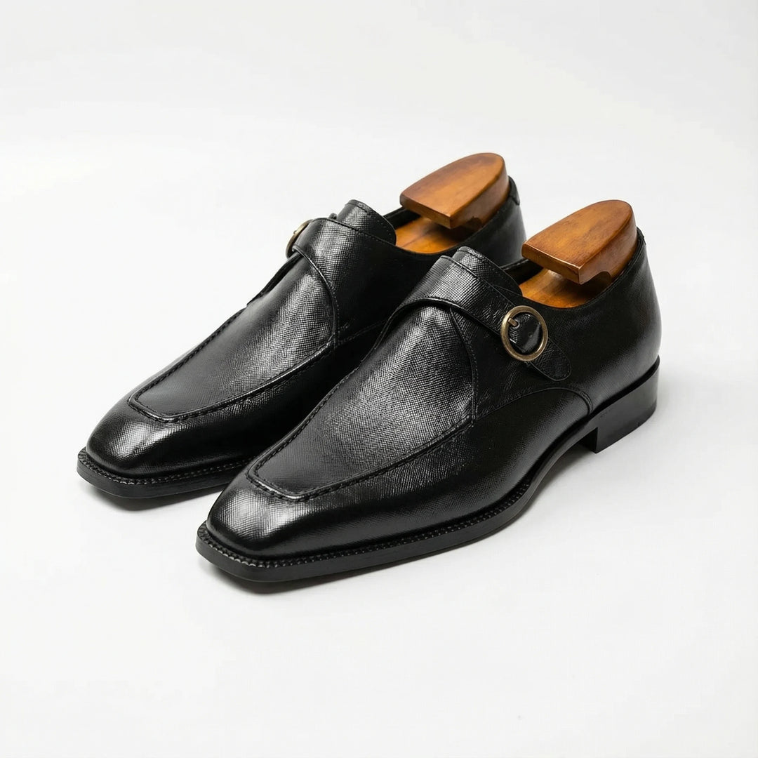 Handcrafted Westbridge Single Monk Strap - Black