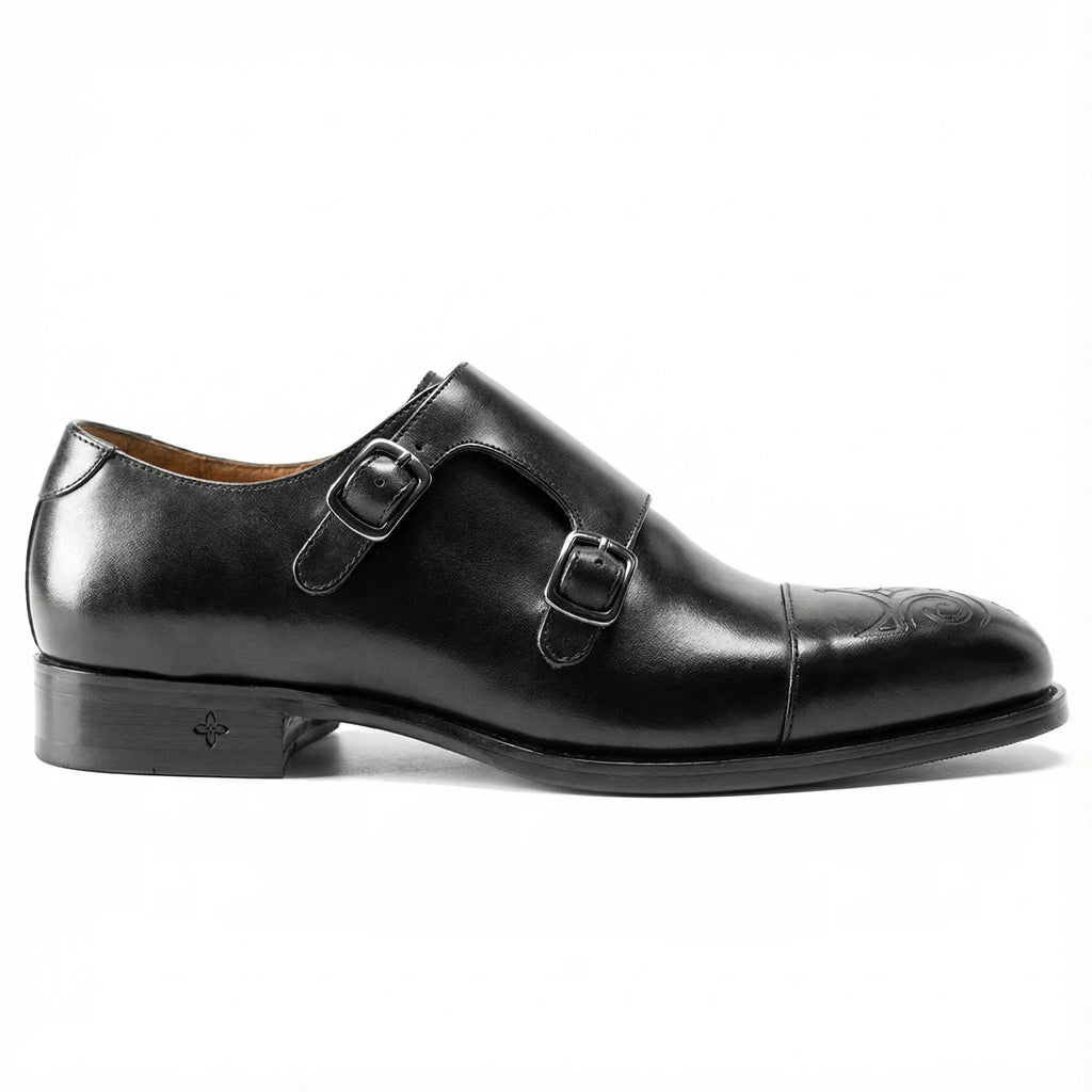 St. Albans Double Monk Strap - Black