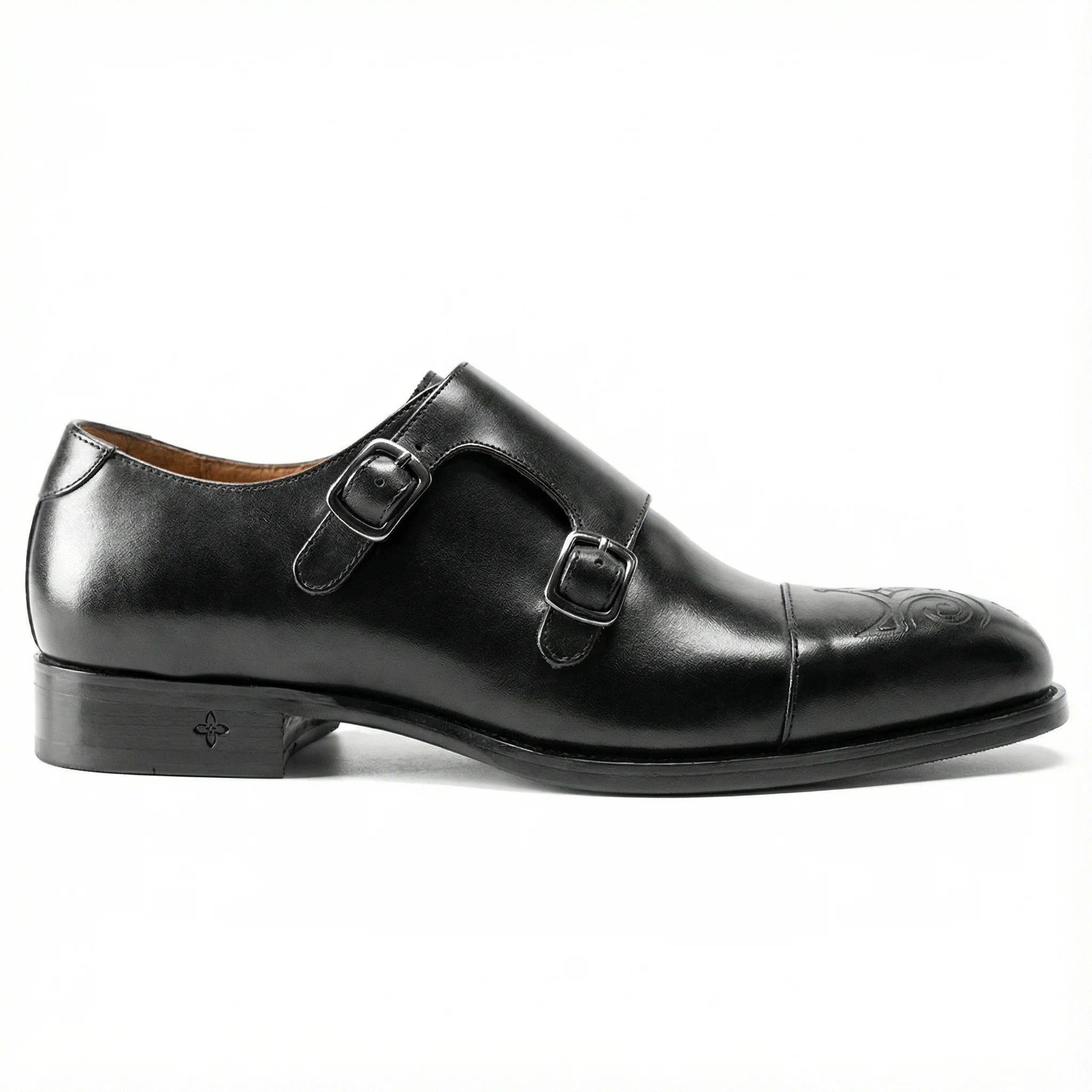 St. Albans Double Monk Strap - Black