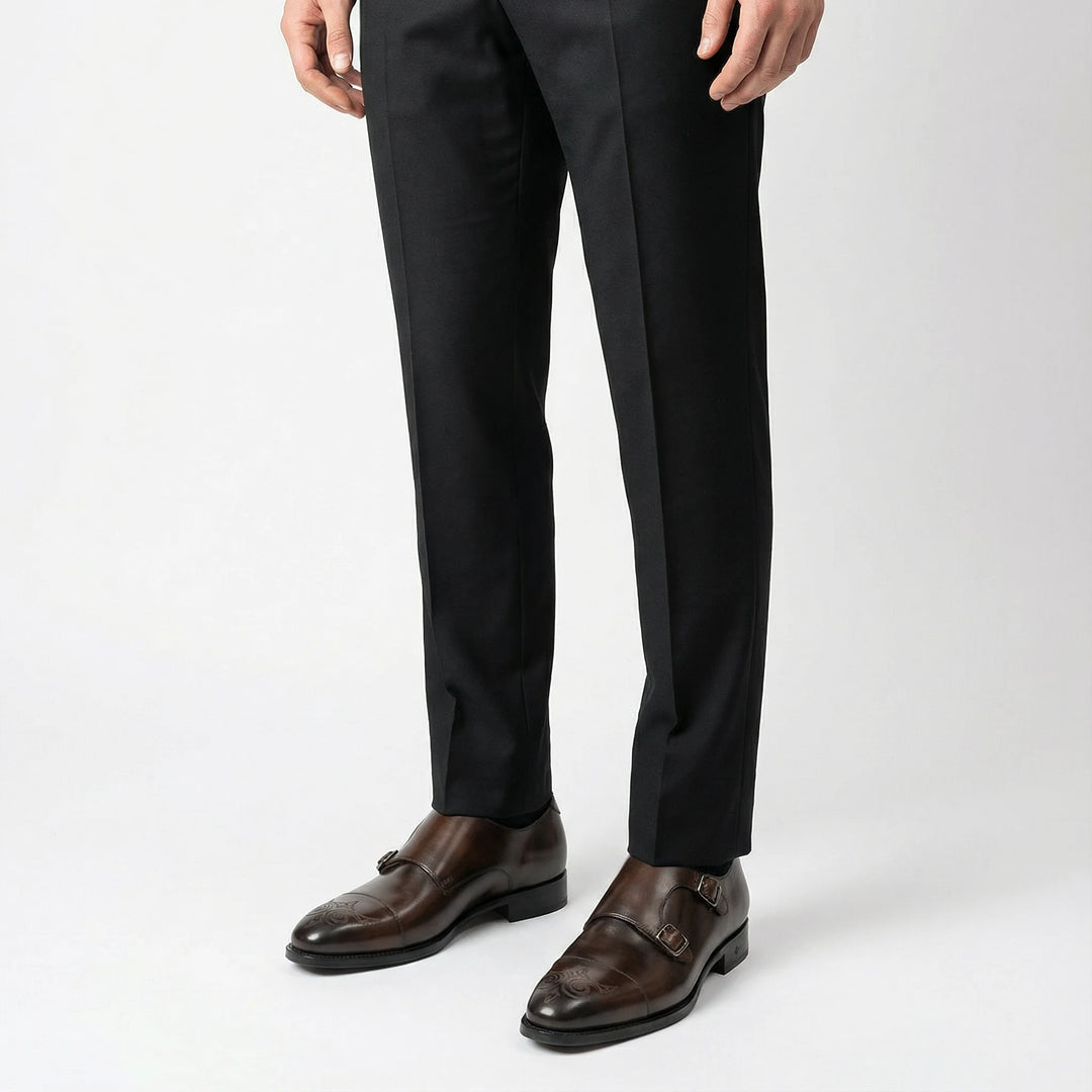 Handcrafted St. Albans Double Monk Strap - Coffee