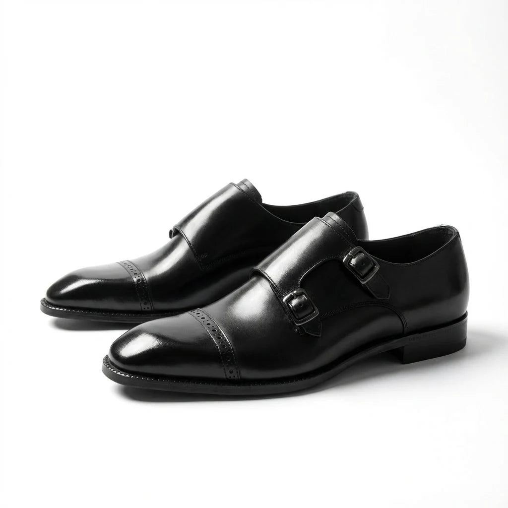 Silven Double Monk Strap - Black