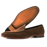 Load image into Gallery viewer, Corvelli Belgian Suede Loafers - Brown
