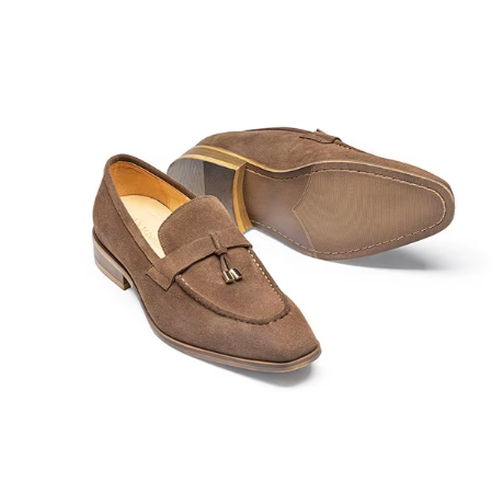 Handcrafted Vernor Suede Leather Loafer - Brown