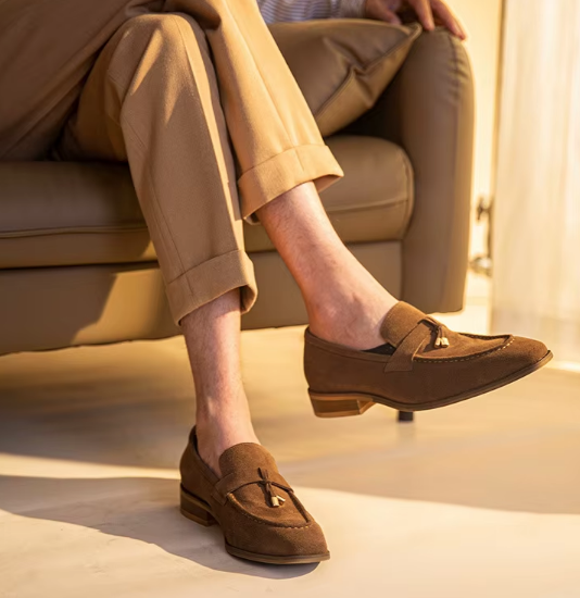 Handcrafted Vernor Suede Leather Loafer - Brown