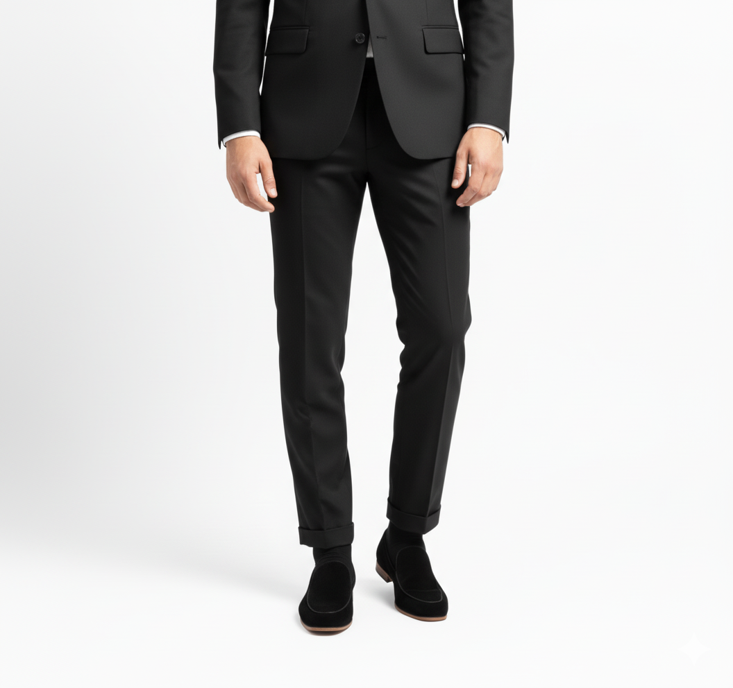 Handcrafted Suede Leather Corvelli Loafers - Black