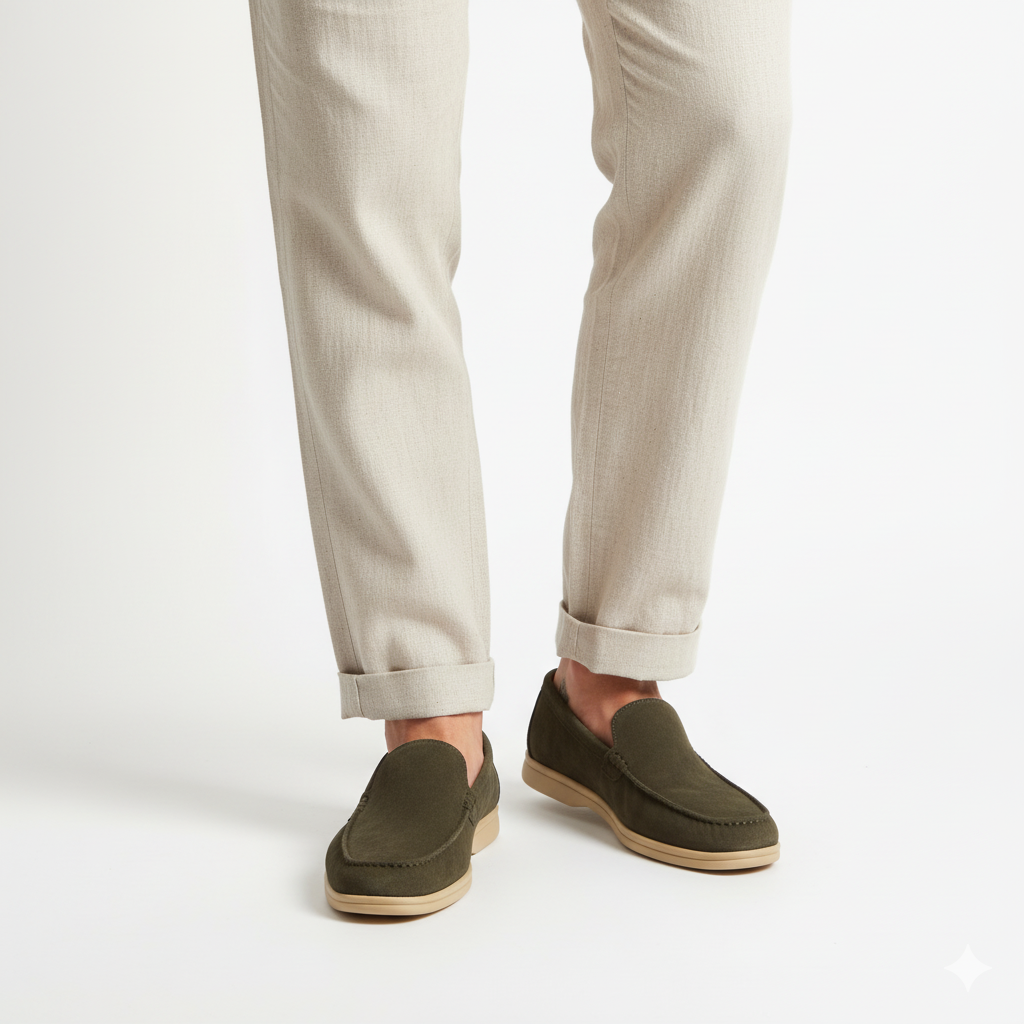 Montclair Loafer Suede - Army Green