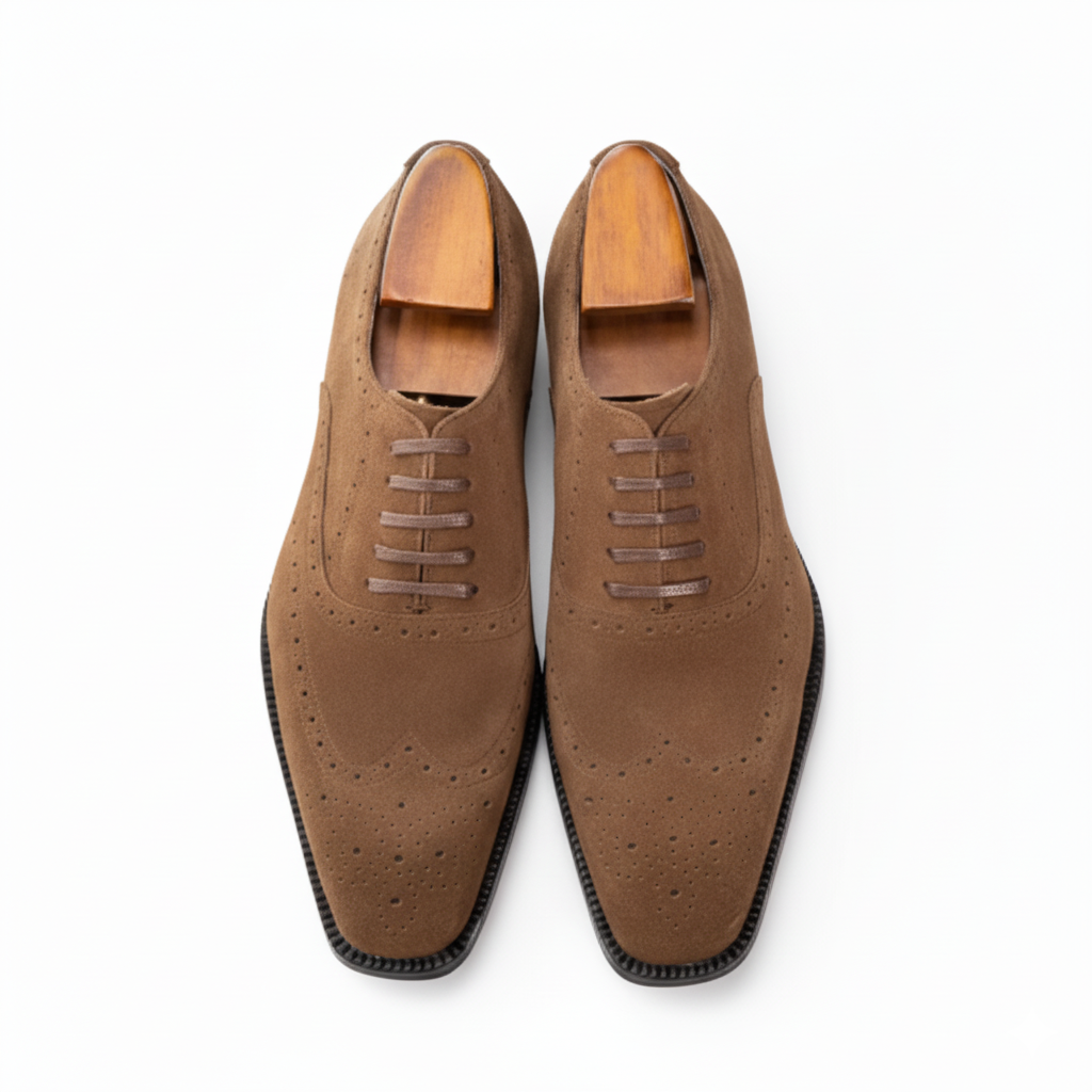 Handcrafted Suede Macellinni Oxford - Brown