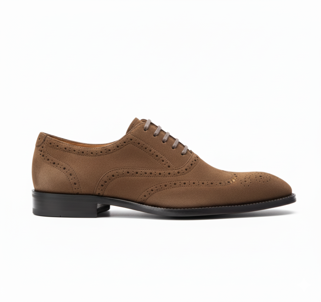 Handcrafted Suede Macellinni Oxford - Brown