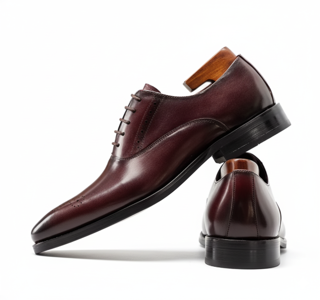 Handcrafted Mervelle Oxford Brogue - Red