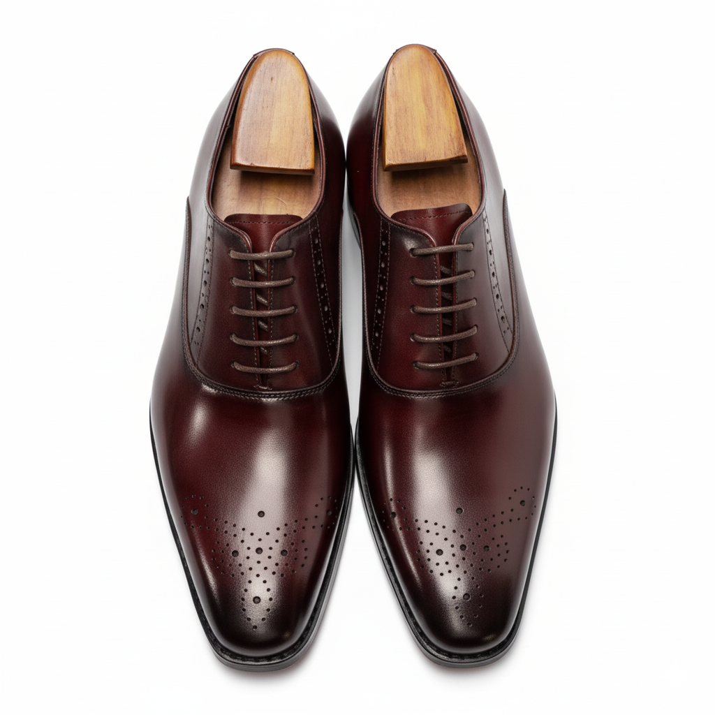 Handcrafted Mervelle Oxford Brogue - Red