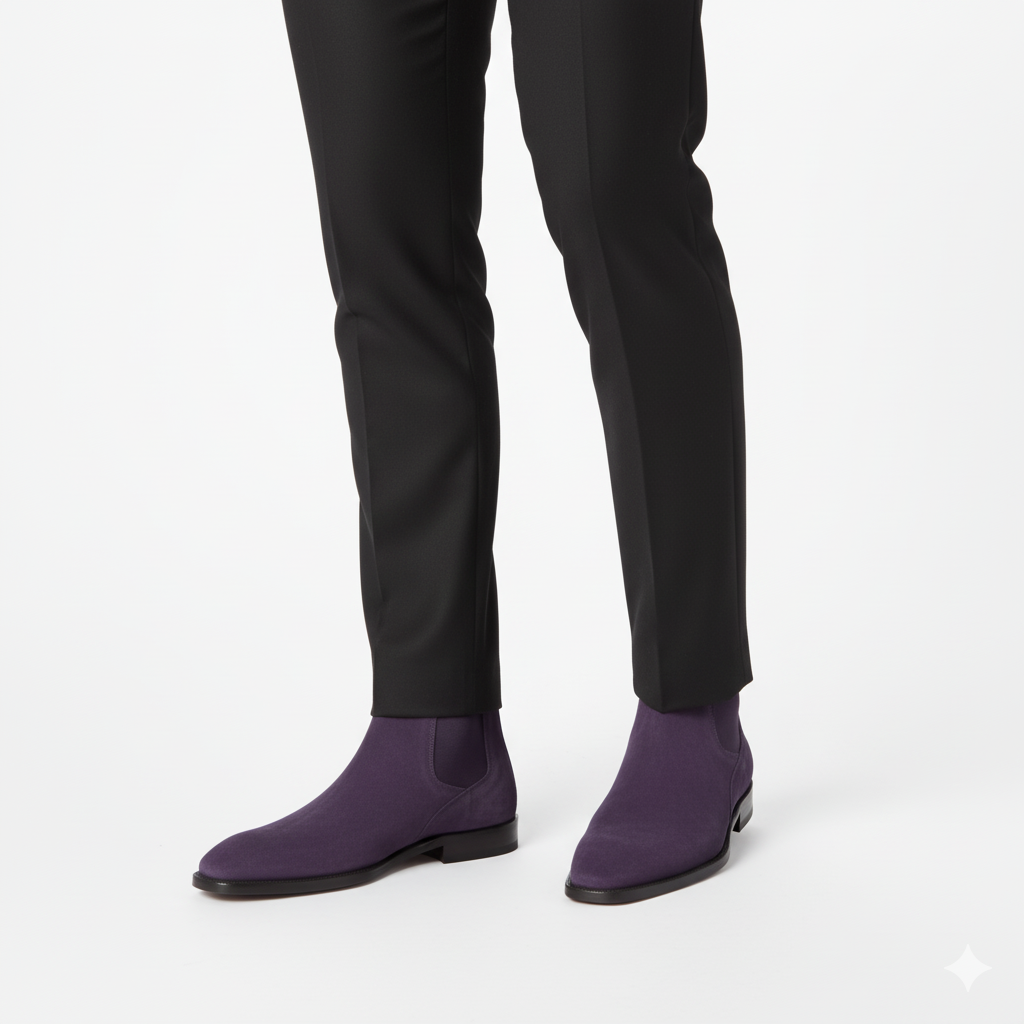 Handmade Cavallieri Chelsea Boot - Purple