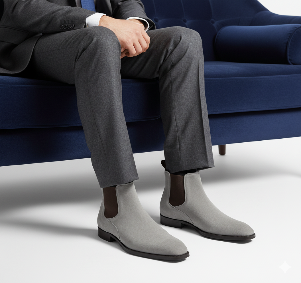 Handmade Cavallieri Chelsea Boot - Grey