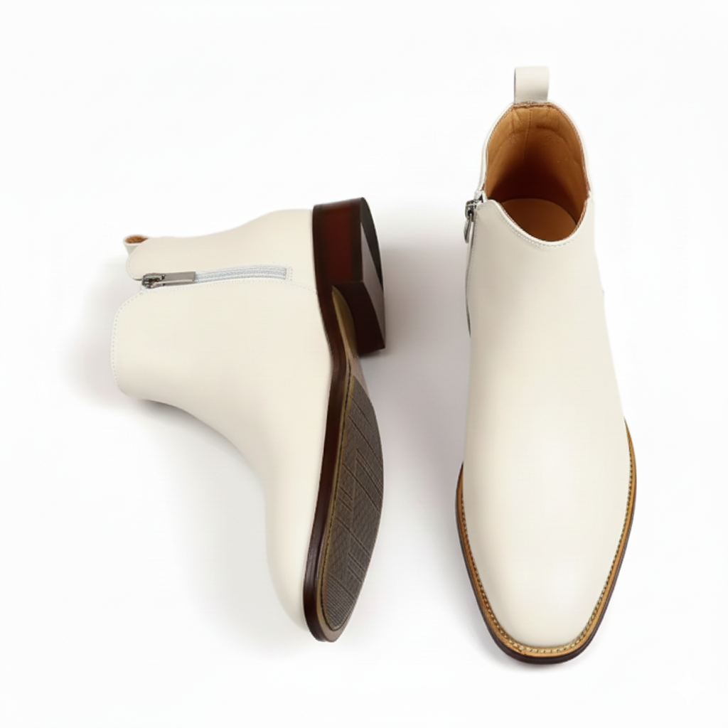 Lunor Chelsea Boot Handmade - White