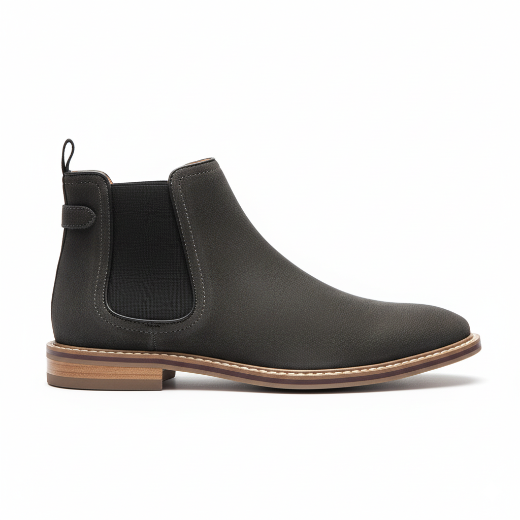 Handmade Suede Cambridge Chelsea Boot - Grey